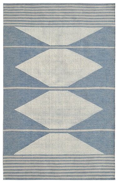 Dynamic Rugs OAK 8374-501 Blue and Ivory